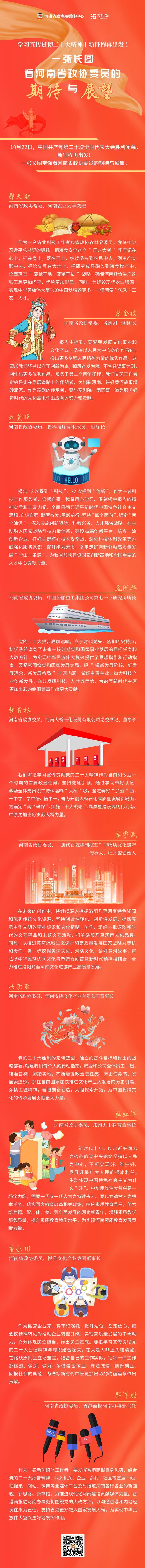  學習宣傳貫徹二十大精神丨新征程再出發(fā)！一張長圖看河南省政協委員的期待與展望