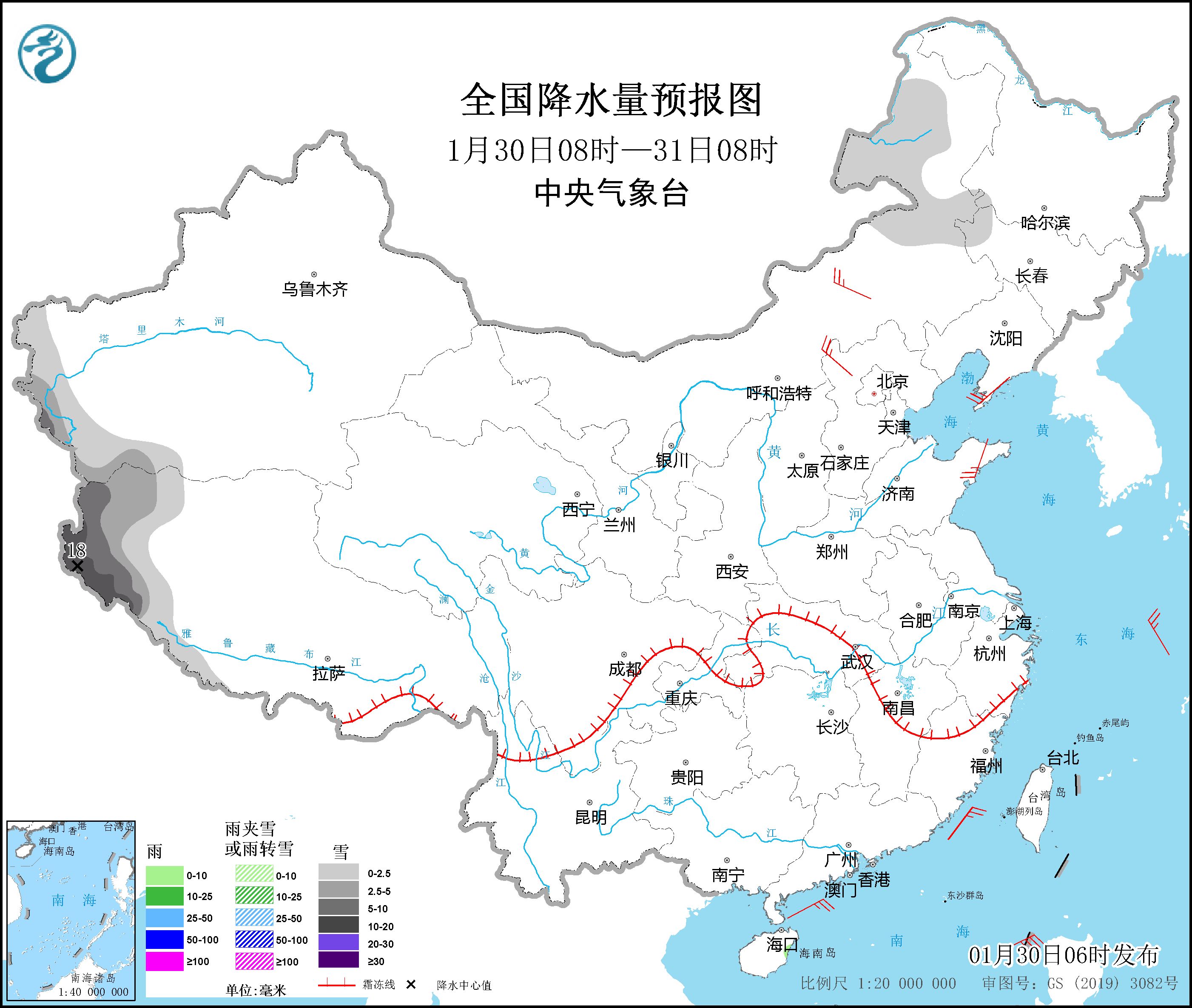 西藏西南部有較強(qiáng)降雪 冷空氣將影響我國大部地區(qū)